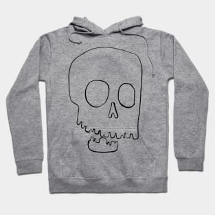 Black hand-drawn skull Hoodie